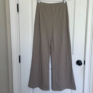 OQQ Women’s Pull-on Wide Leg Yoga Pants Taupe XL